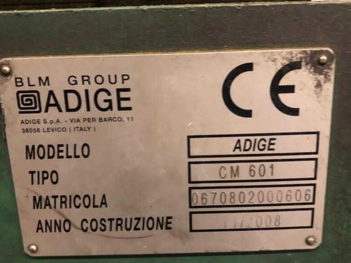 Taglierina Adige CM601 usata e funzionante segatrice taglio barra ottone matricola CE